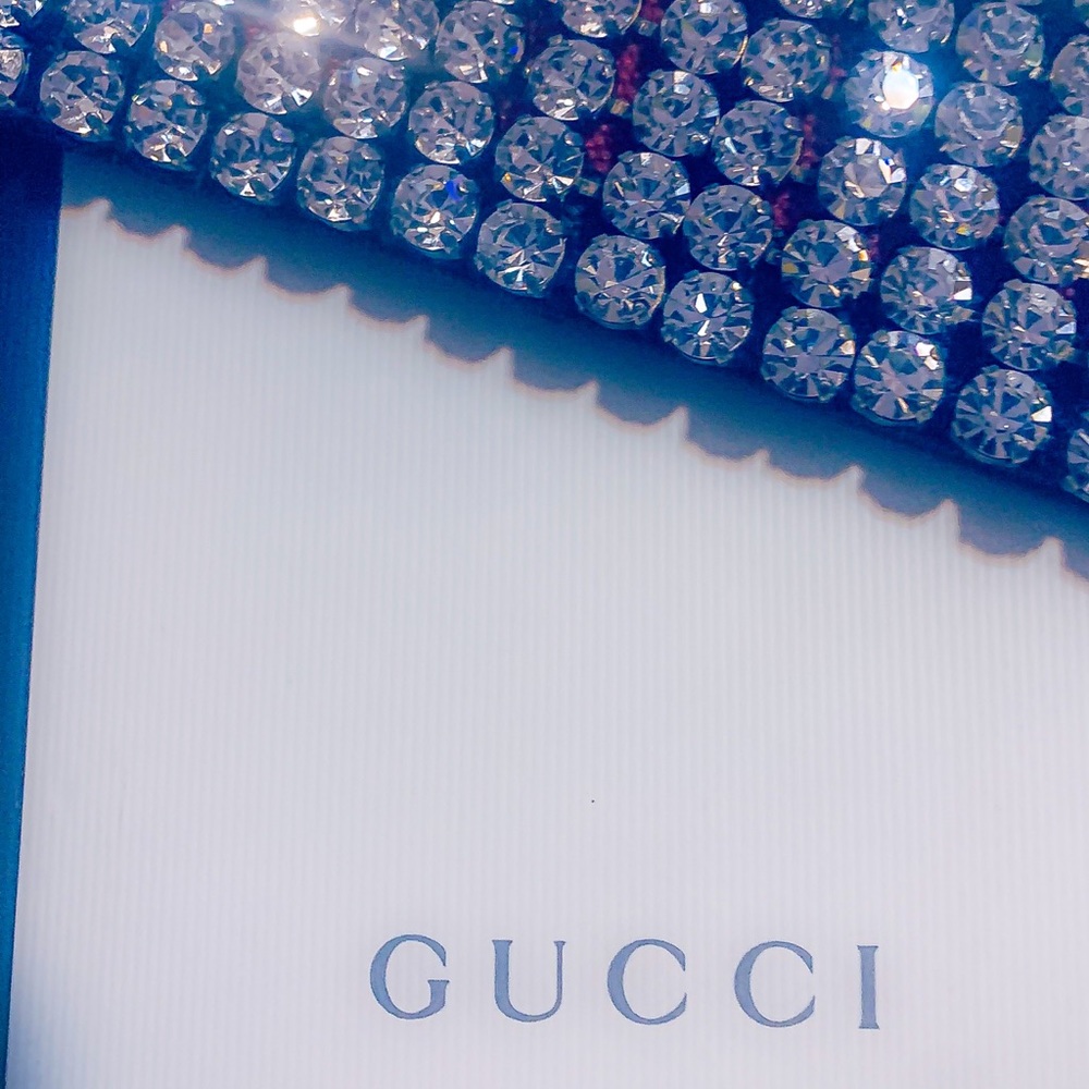 Gucci Web Headband With Crystals
